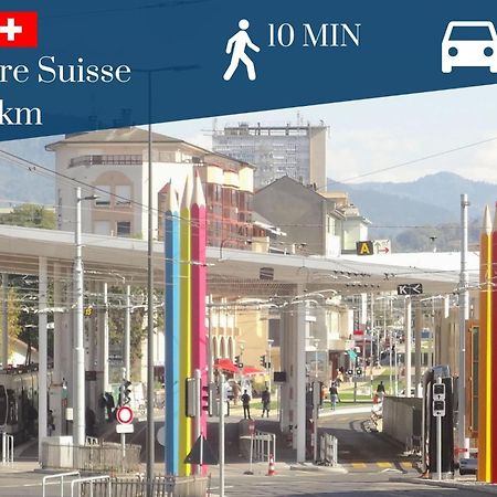 Homey Keola - Parking Prive Gratuit - Aux Portes De Geneve - Au Pied Du Tram - Appartement Avec 1 Chambre Et Un Grand Salon Avec Un Canape-Lit Ambilly Dış mekan fotoğraf